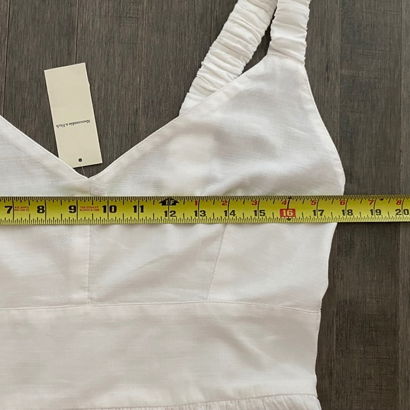 NWT Abercrombie & Fitch White Lined Dress - Picture 5 of 7